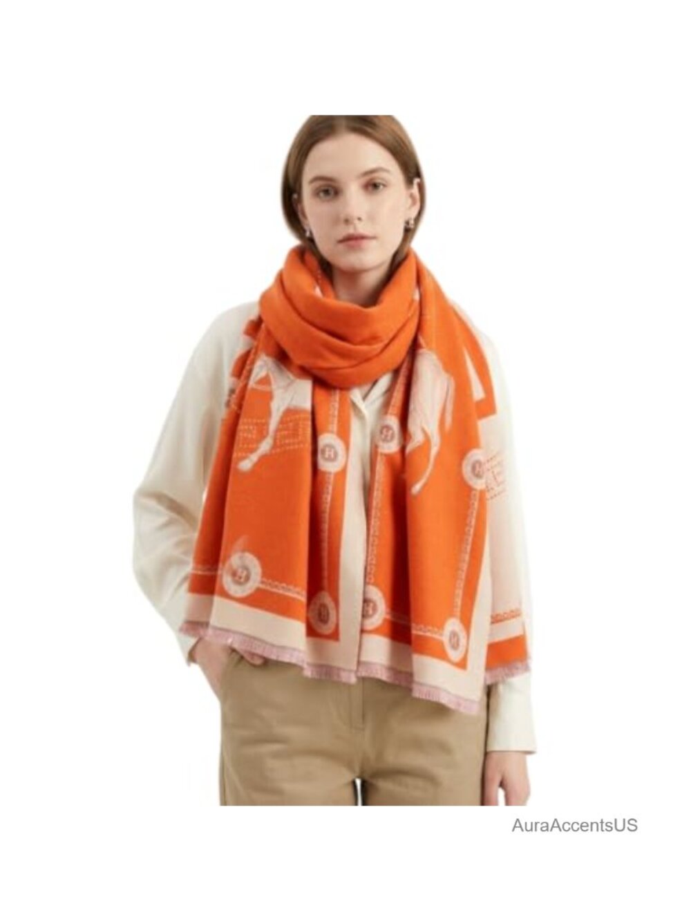 Reversible Pashmina Shawl Wrap, Oversized Winter Scarf for Weddings, Travel,